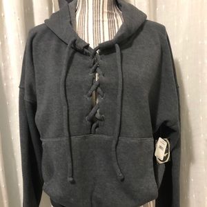 Free People sweatshirt black but looks grey